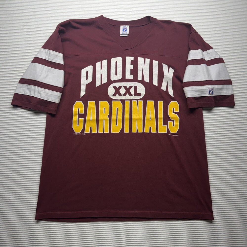 Vintage Phoenix Cardinals Shirt Mens Large Red NFL Football Logo 7 1990s 90s